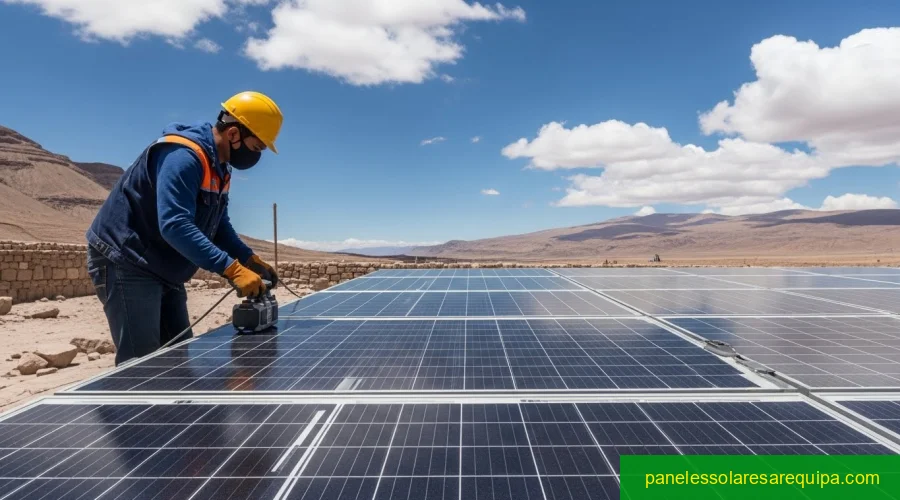 Mantenimiento de paneles solares en Arequipa