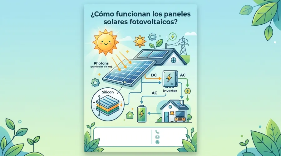 ¿Cómo funcionan los paneles solares fotovoltaicos?