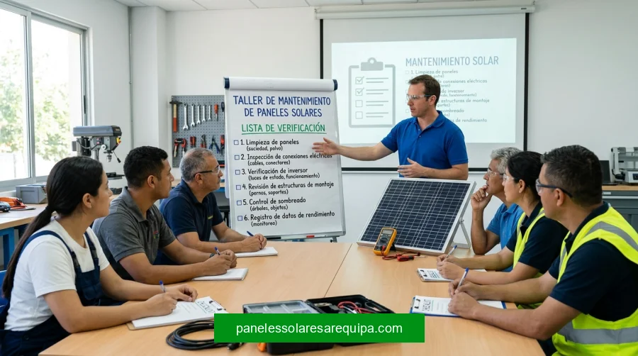 Checklist de mantenimiento de paneles solares